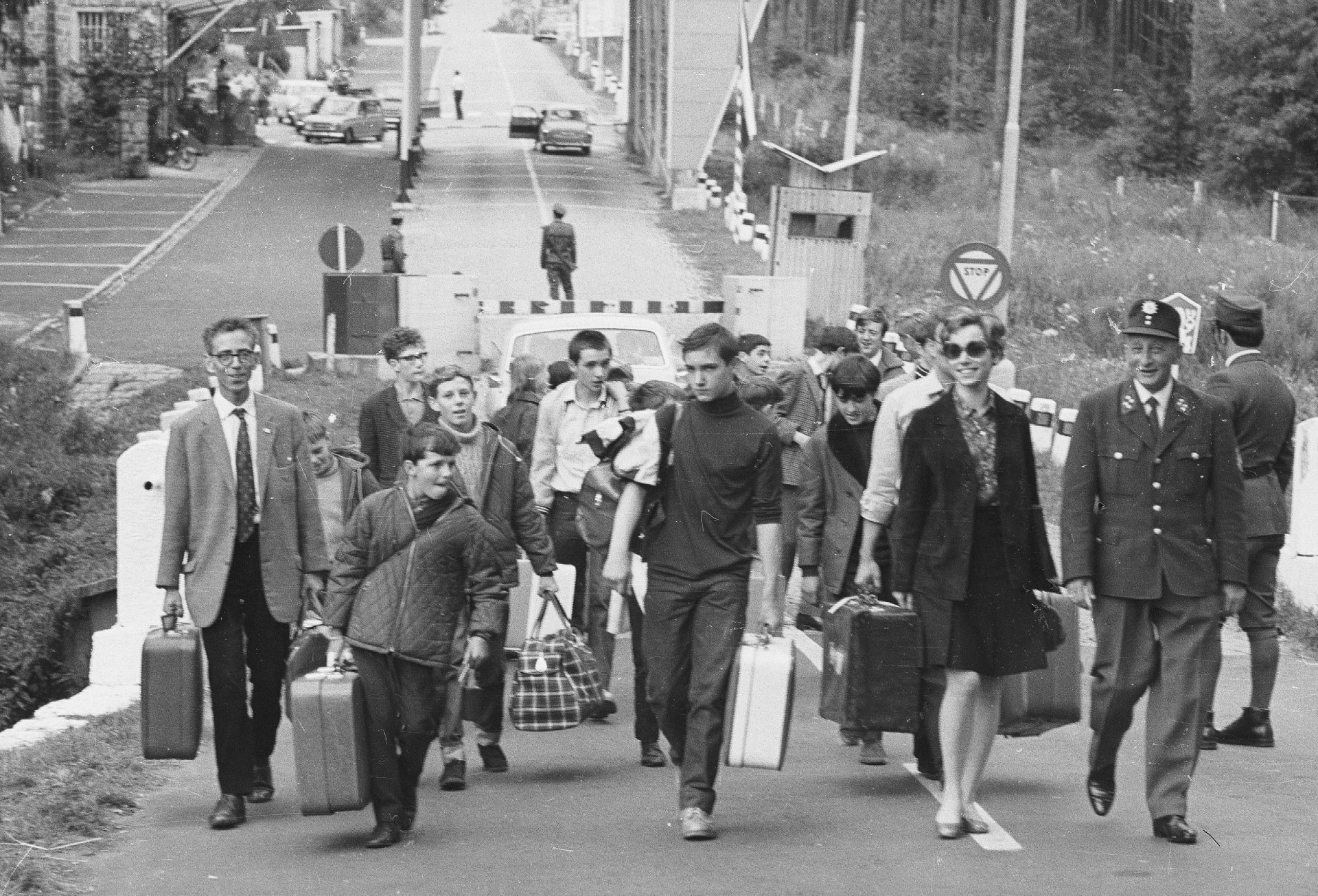 25 август 1968 г. - бежанци на границата между Германия и Чехословакия след съветската инвазия
