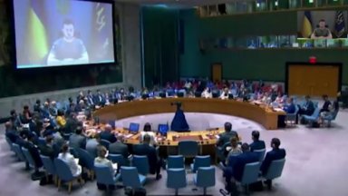 Украинският президент Володимир Зеленски знесе реч пред Съвета за сгурност