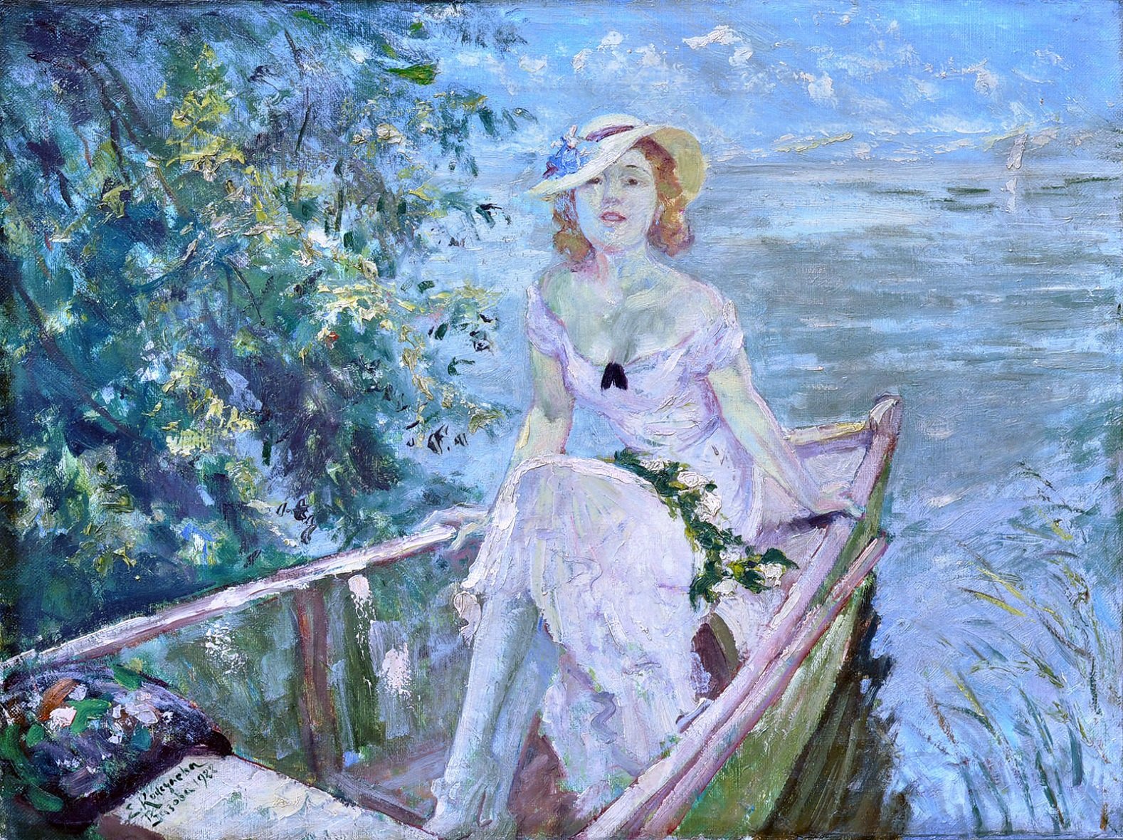 Елисавета Консулова-Вазова (1881–1965) Разходка с лодка, 1922 (Софийска градска художествена галерия) | Impressio.dir.bg