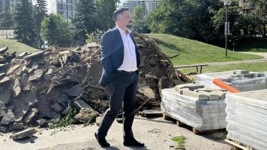 Ремонтът на парк Тинтява градинката на КАТ започна Това съобщи