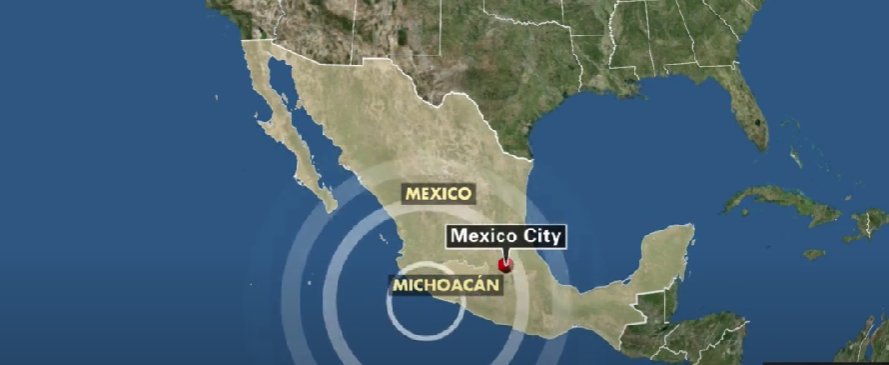 Трусът е с епицентър щата Мичоакан на крайбрежието на Тихия океан