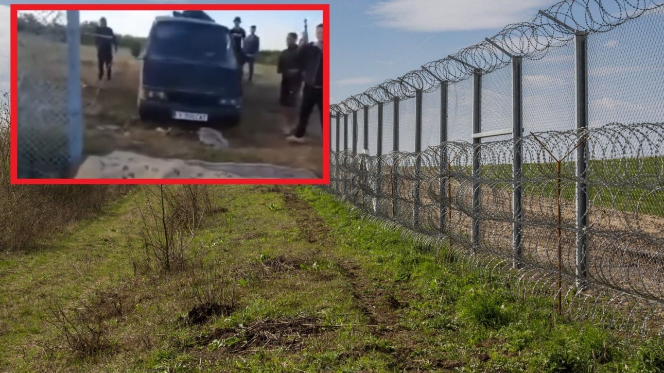 Видео показа как мигранти минават с бус през граничната ограда с Турция