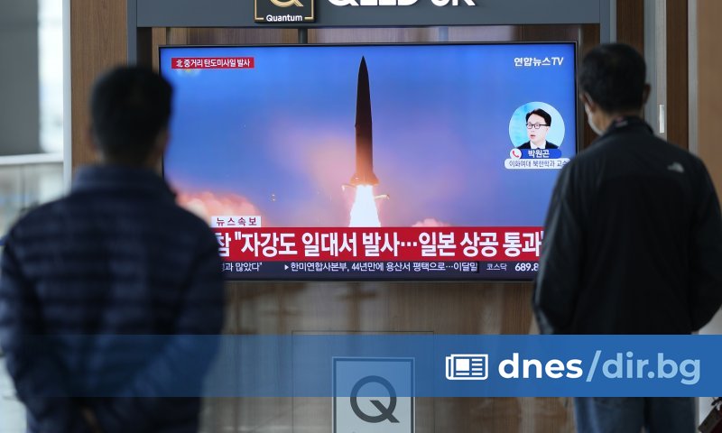Северна Корея изстреля балистична ракета край източното си крайбрежие, съобщи