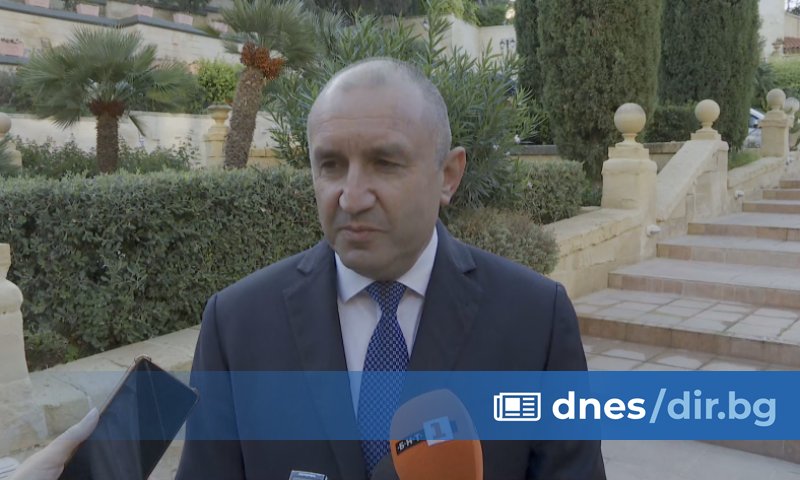 Президентът Румен Радев заяви пред журналисти в Малта, че ще