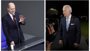 Президентът на САЩ Джо Байдън и германският канцлер Олаф Шолц