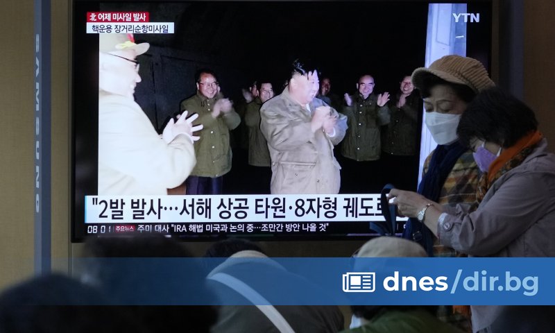 Севернокорейският лидер Ким Чен-ун е наблюдавал изпитанията на крилати ракети