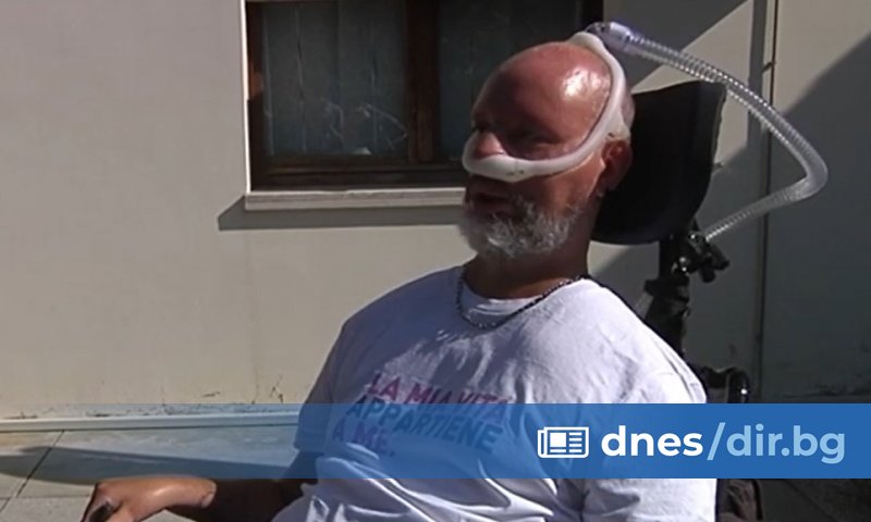 49-годишният италианец Стефано Гелер, страдащ от мускулна дистрофия и от