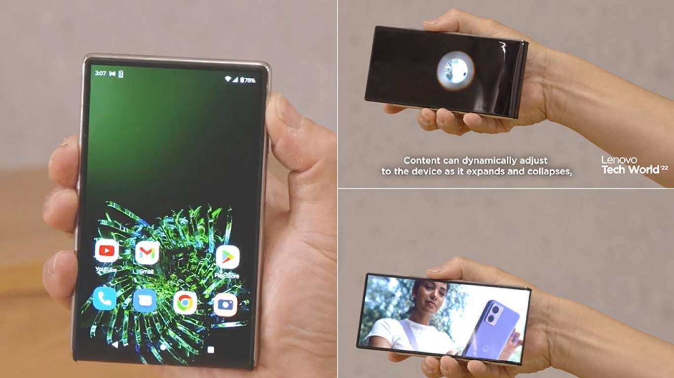 Прототип на смартфона Motorola Rizr с навиващ се гъвкав дисплей бе показан във видеоклип