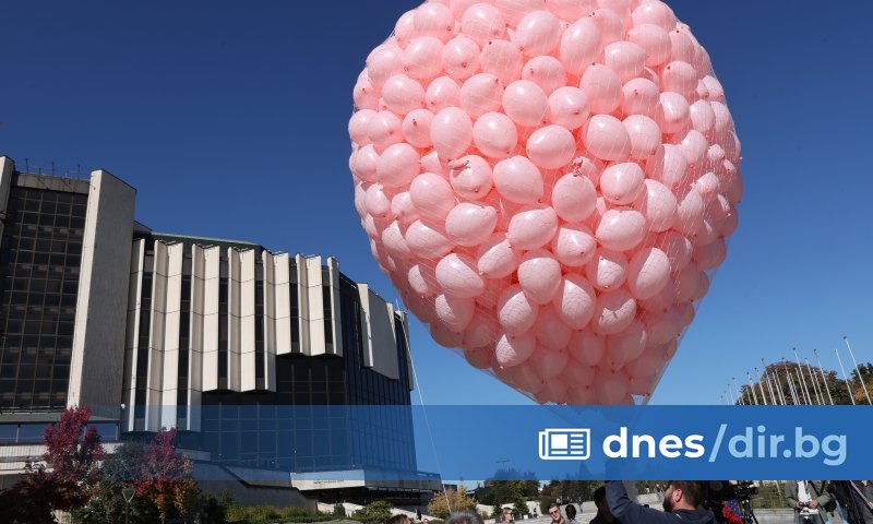 Хиляда и двеста розови балона бяха пуснати в небето над