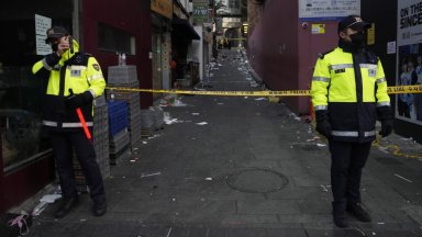 Броят на загиналите в южнокорейската столица Сеул след като празнуващи Хелоуин