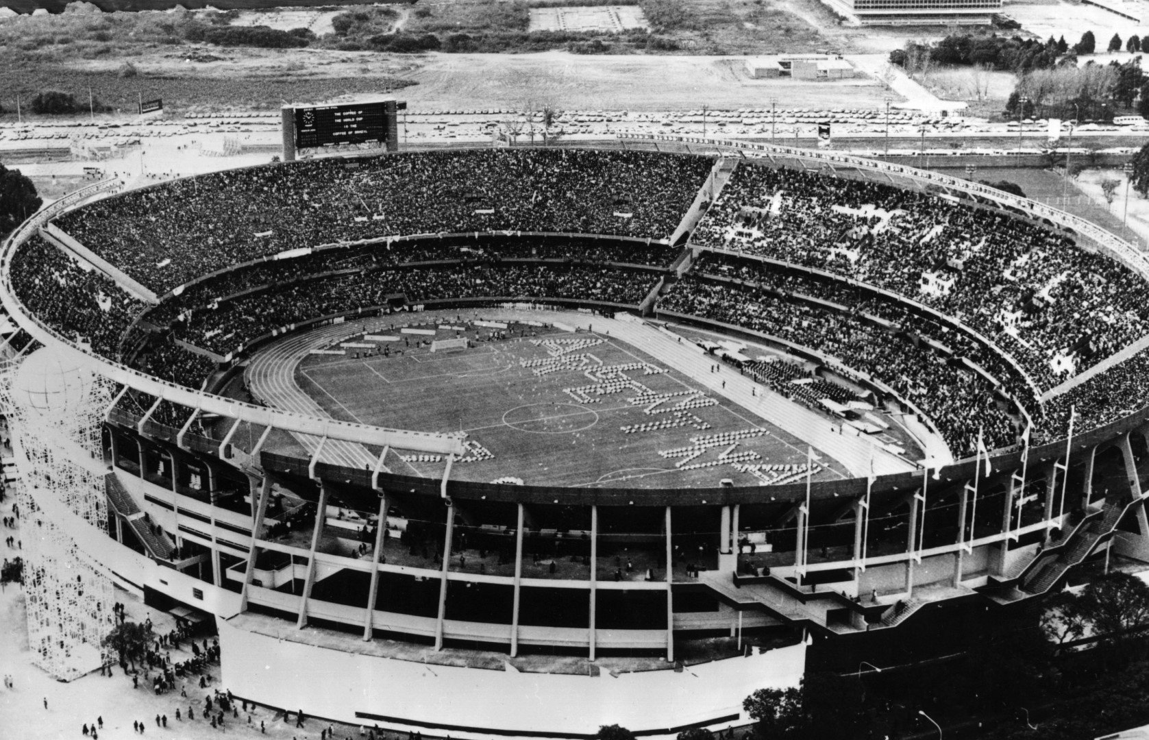 1978 г., стадион "Монументал" в Буенос Айрес по време на откриването на световното