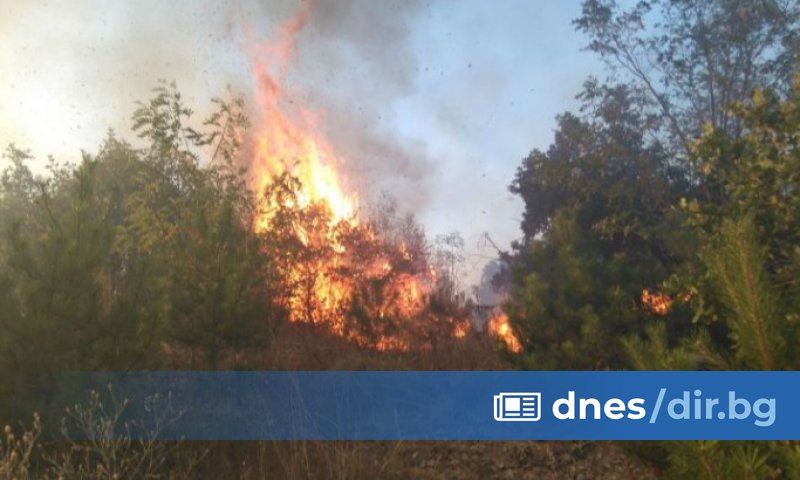 Не е овладян пожарът на полигона Ново село край Сливен,