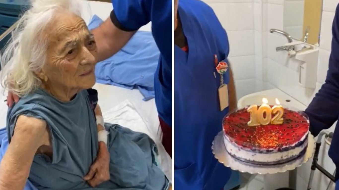 Акушер-гинекологът д-р Данова посрещна 102-рия си рожден ден с торта в "Пирогов" (видео)