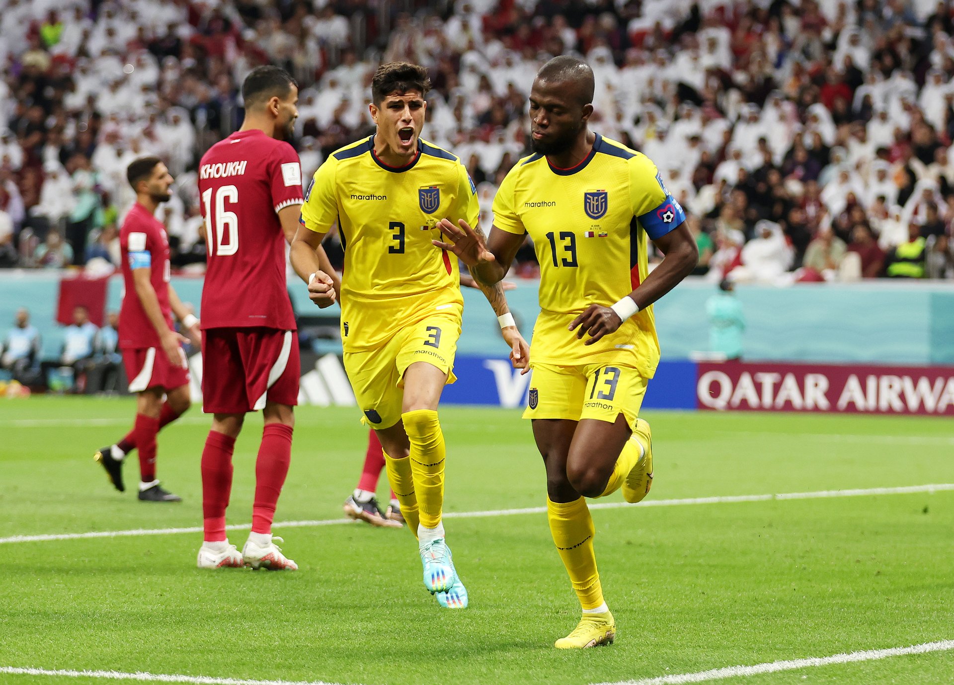 Първият гол на Мондиала реализира Енер Валенсия от Еквадор, който бързо бързо върна домакинския отбор в реалността.
