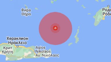  Земетресение от 6 по Рихтер раздруса остров Крит, усетиха го и в Турция 