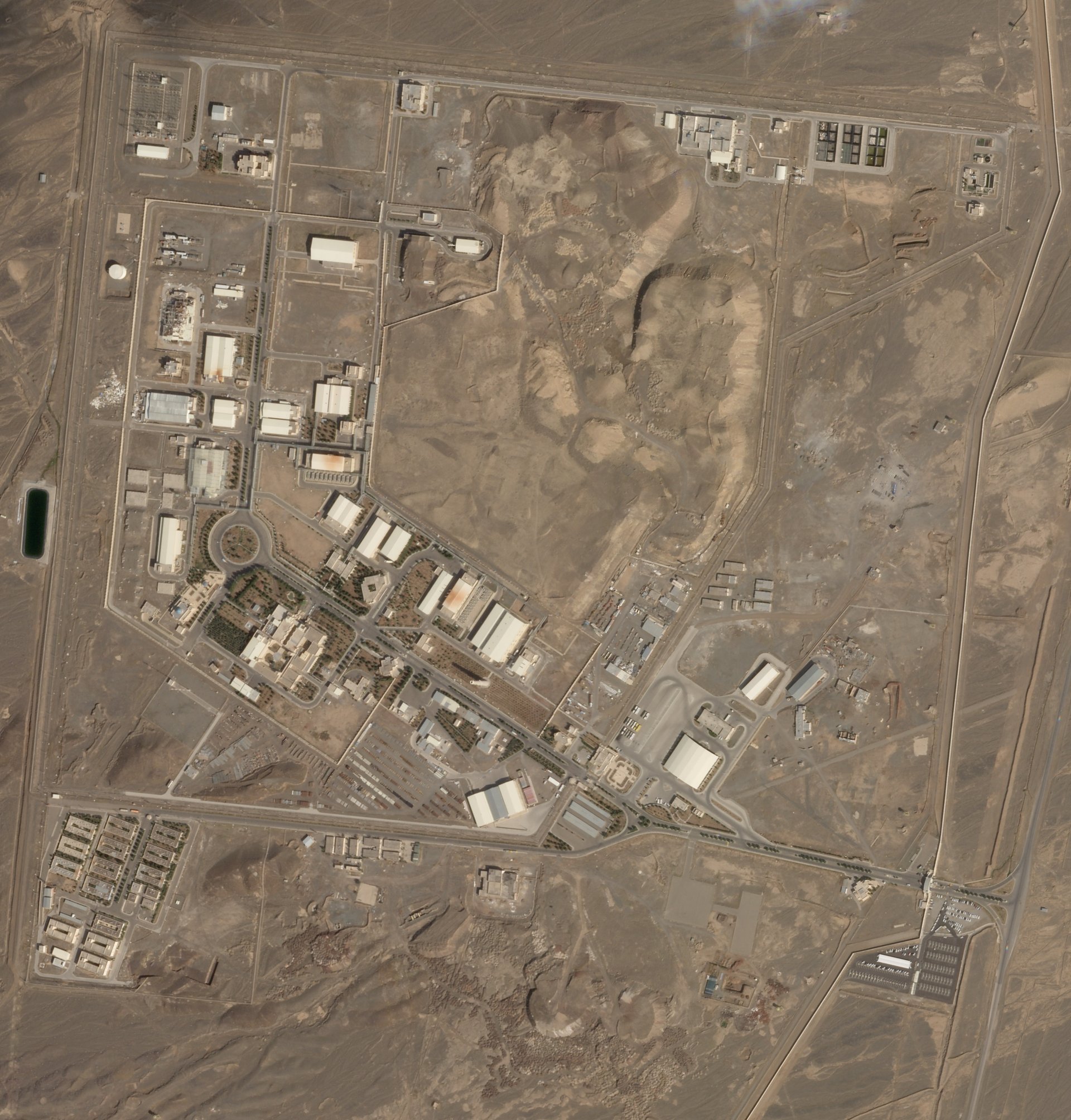 Обектът за обогатяване на уран в Натанз (Снимка на Planet Labs PBC)