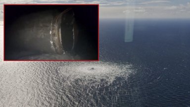 Показаха за пръв път отблизо взривените тръби на "Северен поток 2" (видео)