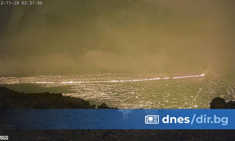 Най-големият активен вулкан в света Мауна Лоа в Хавай започна