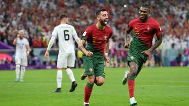 Мондиал 2022 на живо: Португалия - Уругвай 2:0, Бруно вкара и дузпа