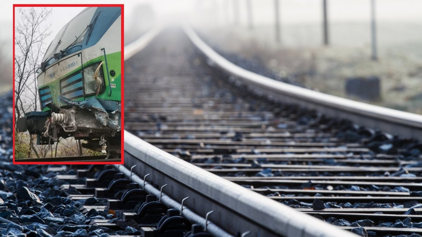 Влакът София-Бургас се удари в паднала на жп линията скала, пострадал е единият машинист