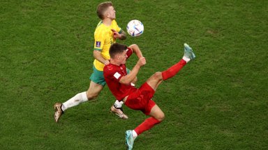 Мондиал 2022 на живо: Австралия - Дания 1:0, страхотен гол за "кенгурата"