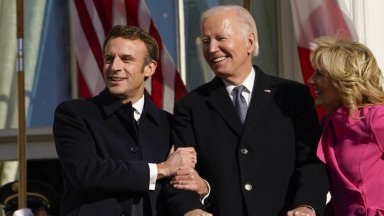 Президентът на Франция Еманюел Макрон обсъди с американския си колега