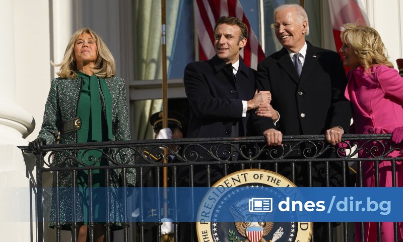 Президентът на Франция Еманюел Макрон обсъди с американския си колега