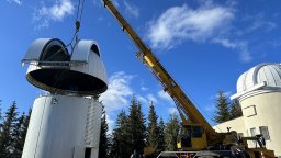 Националната астрономическа обсерватория в Рожен е готова с кулата за новия си 1,5-метров телескоп