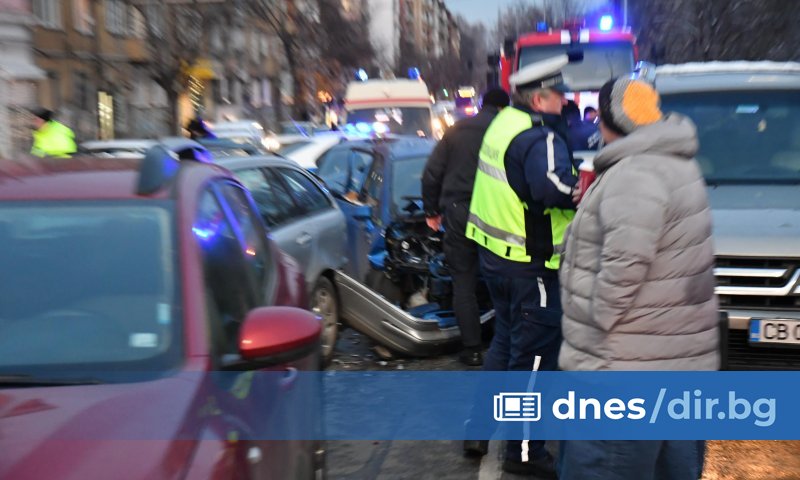 Водачът, причинил катастрофата с 9 коли в центъра на София