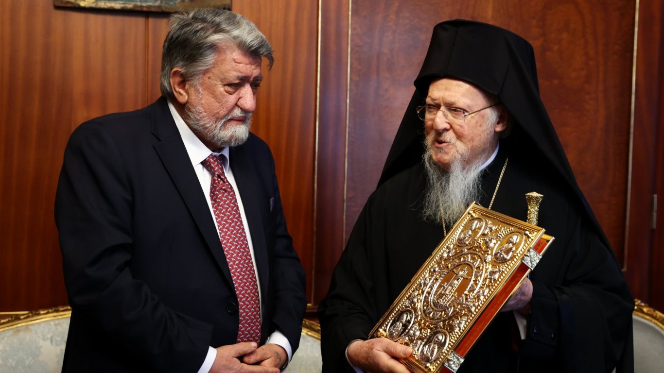 Вселенският патриарх Вартоломей I прие Вежди Рашидов на лична аудиенция (снимки)