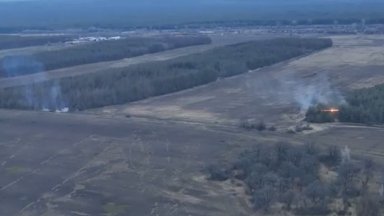 Видеозапис от уникален танков дуел в Донбас бяха разпространени от