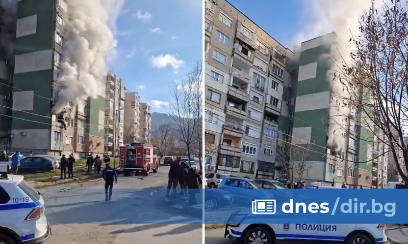 Пожар е възникнал в жилищен блок в Кюстендил, в кв.