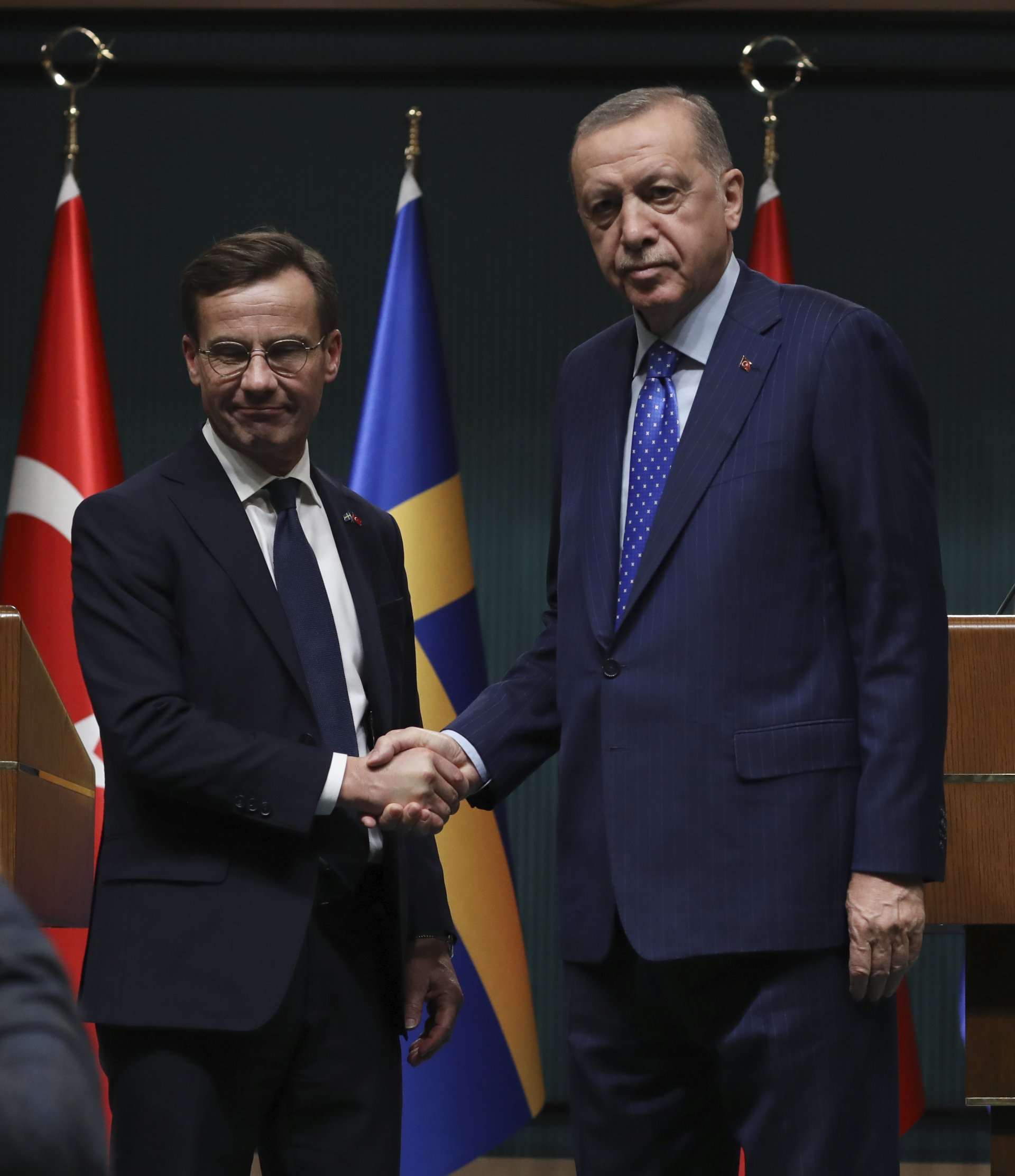 Реджеп Ердоган прие в Анкара премиера на Швеция Улф Кристершон на 8 ноември 2022 г.