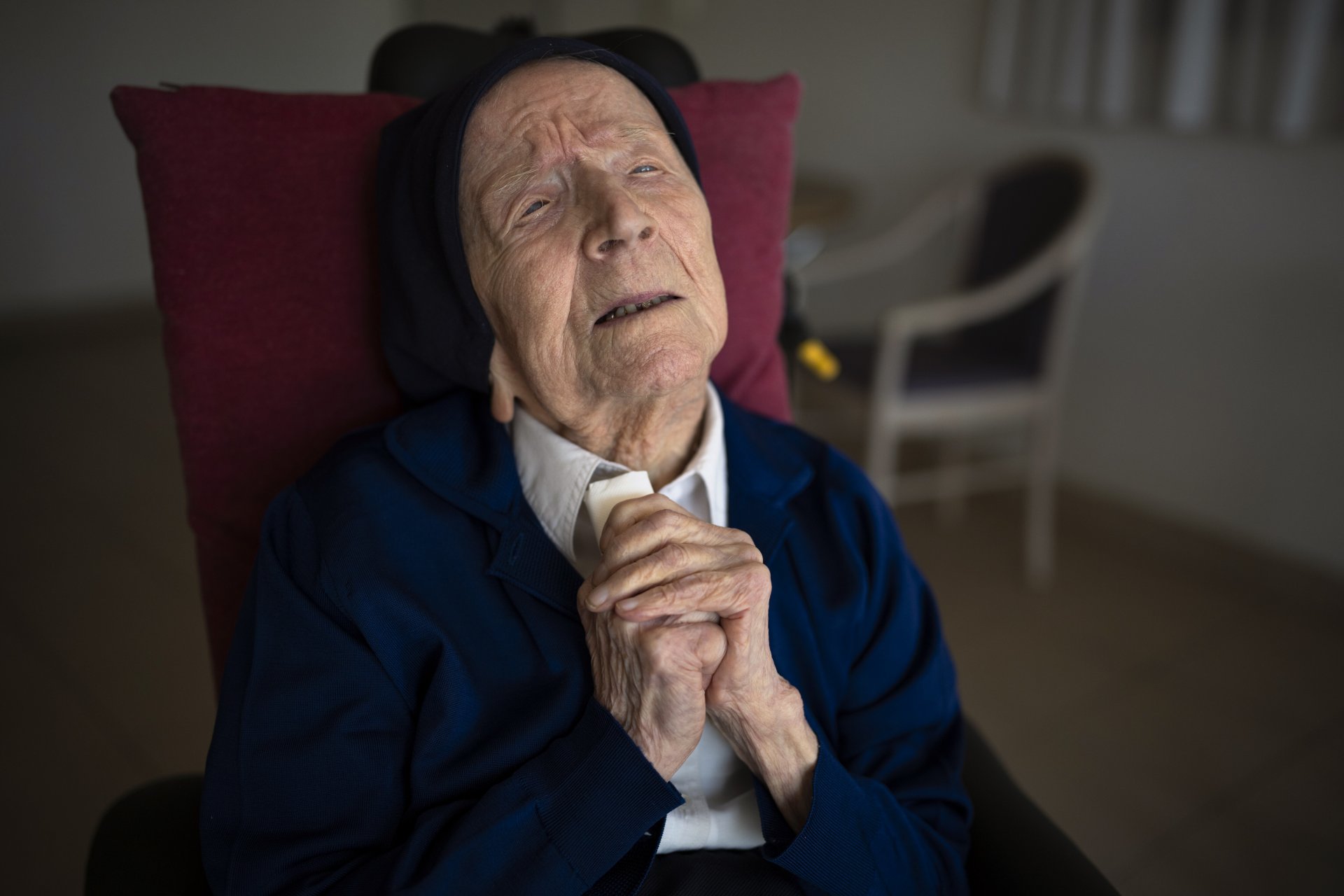 Люсил Рандон в дома за стари хора в Тулон, 27 април 2022 г.