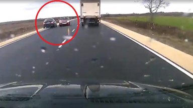Шофьор предприел изключително рисково изпреварване на главния път между Пловдив