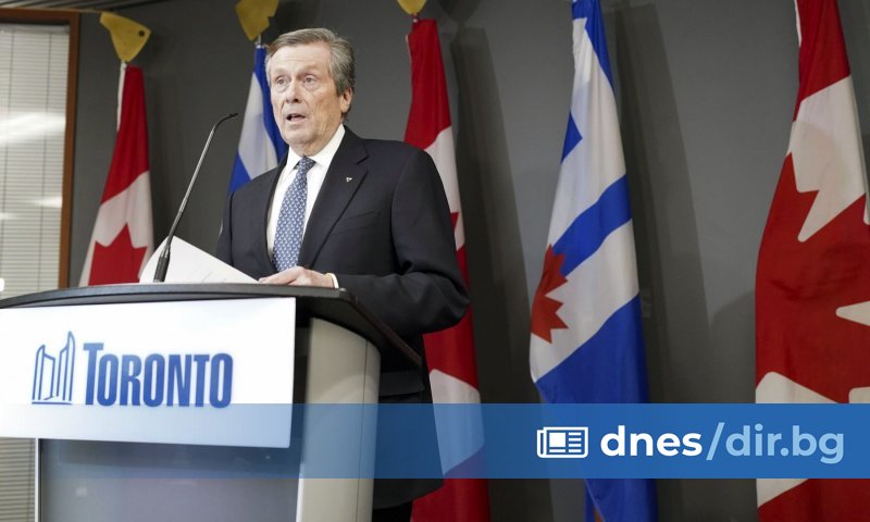 Кметът на канадския град Торонто Джон Тори обяви вчера, че