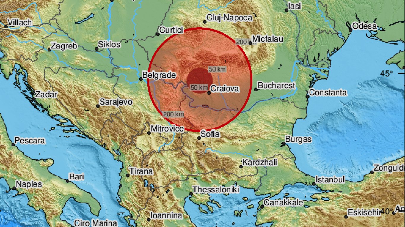 Земетресение с магнитуд над 5 разлюля Румъния