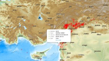 Земетресение с магнитуд 5 1 бе регистрирано в Югоизточна Турция