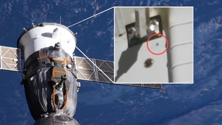 Роскосмос показа снимки на дупката в кораба "Прогрес МС-21" (видео)
