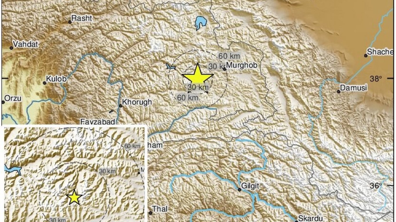 Земетресение с магнитуд 7,2 удари и Таджикистан (видео)