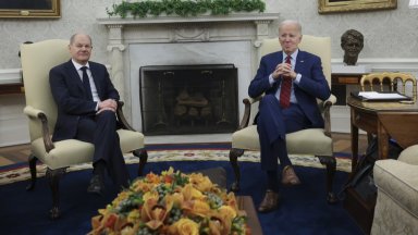 Президентът на САЩ Джо Байдън и германският канцлер Олаф Шолц