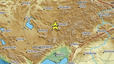 Поредно земетресение е регистрирано в южната ни съседка Турция показват