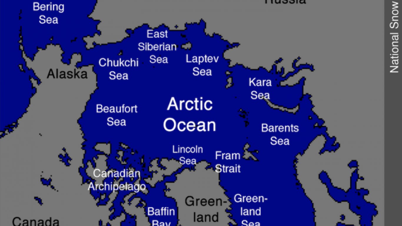 Морският лед в Арктика - на 5 място по малка площ от началото на измерванията