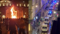 Гняв, газ, пламъци и сълзи във Франция. Пожарникарите в Париж не смогват да гасят (видео)