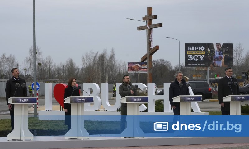 Визитата на украинския лидер в този град заедно с президентката