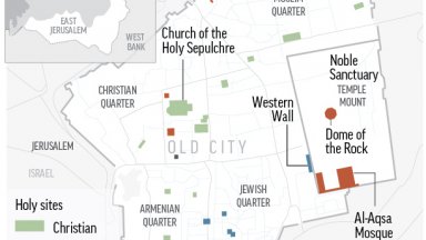 Сблъсъци избухнаха за втори път вчера между израелската полиция и