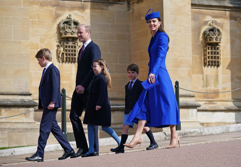 Принц Уилям със съпругата си Кейт и трите им деца - Джордж, Шарлот и Луи