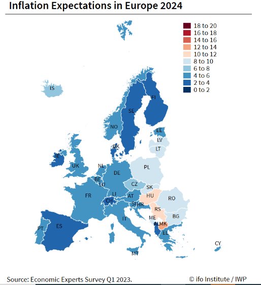Очаквания за инфлацията в Европа за 2024 г.