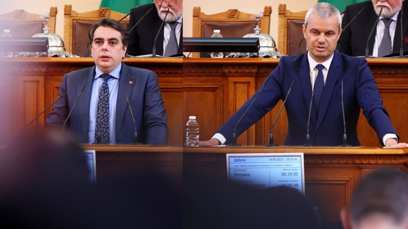 По време на дебатите преди избора на председател се завихри спор между Асен Василев и Костадин Костадинов дали "Възраждане" е прокремълска партия. 