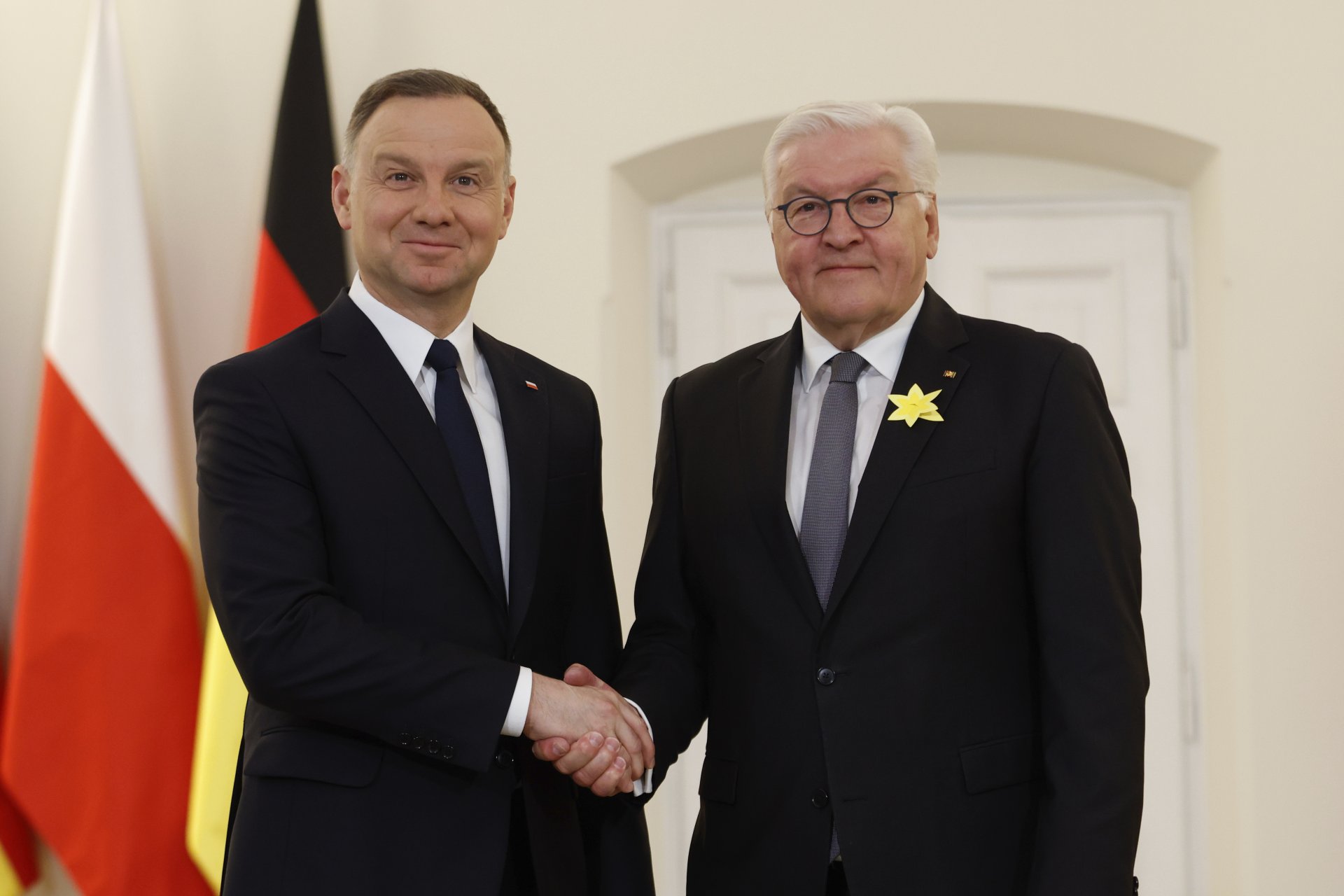 Полският президент Анджей Дуда (ляво) и германският му колега Франк-Валтер Щайнмайер